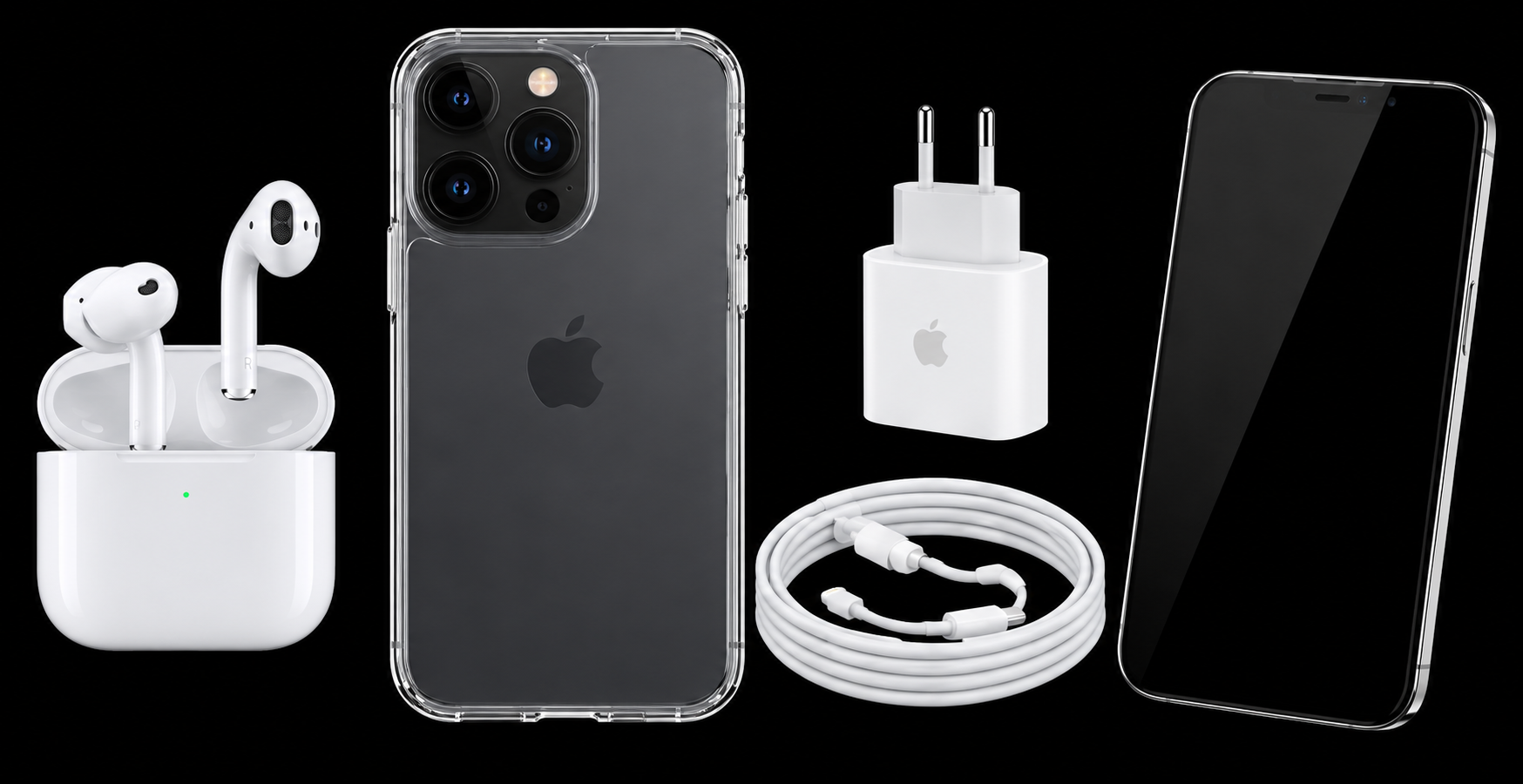 Auriculares, funda, cargador y templado de regalo con la compra de tu celular